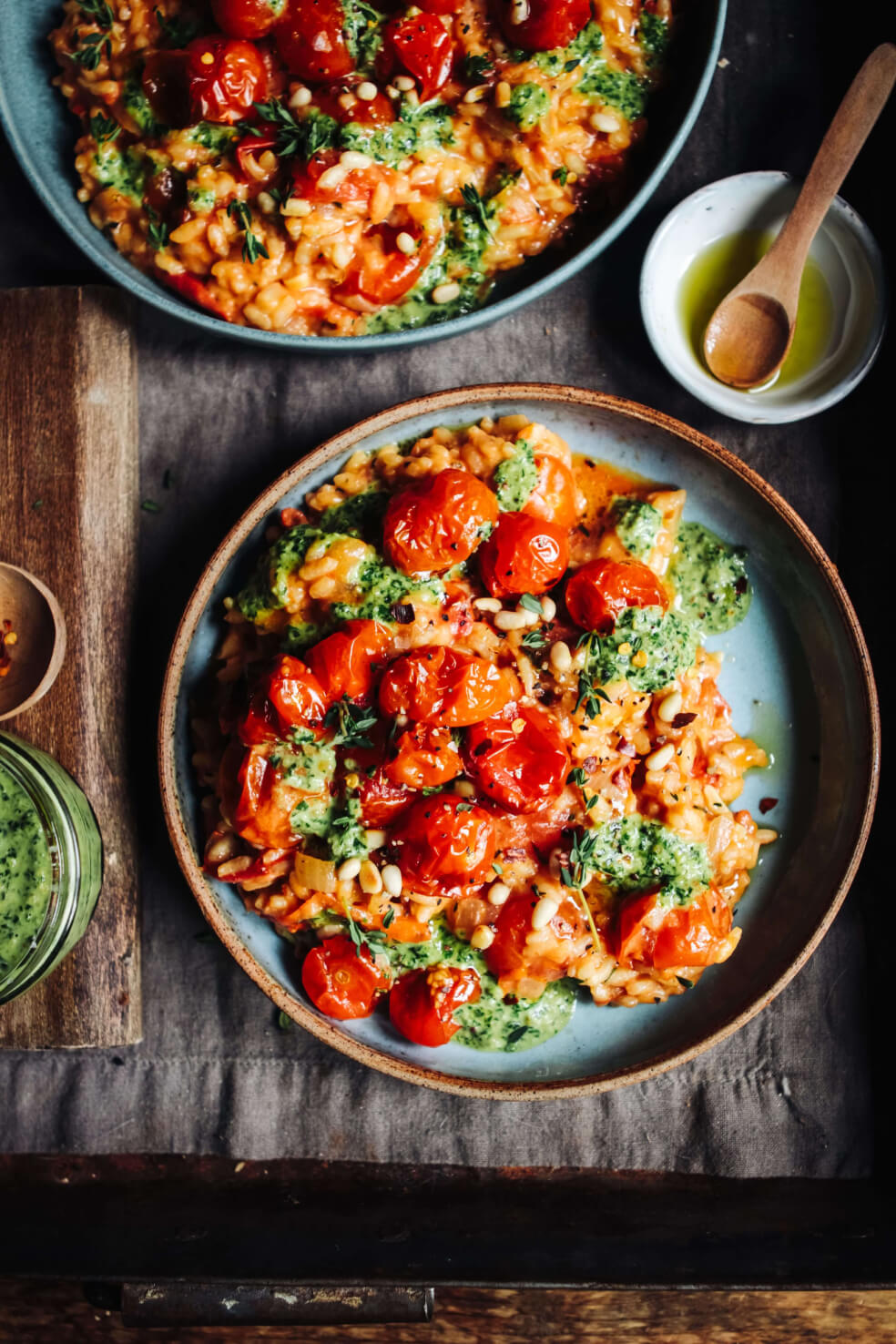 Roast Cherry Tomato and Thyme Risotto with Basil Pesto - Rebel Recipes (1) 1 (1) (1)
